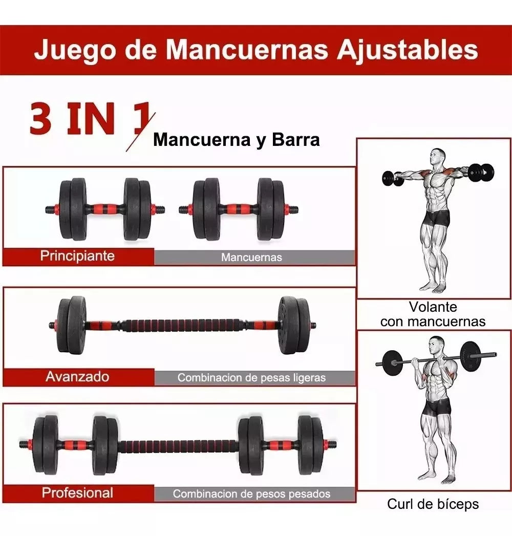 Kit de mancuernas de 20 Kg partner